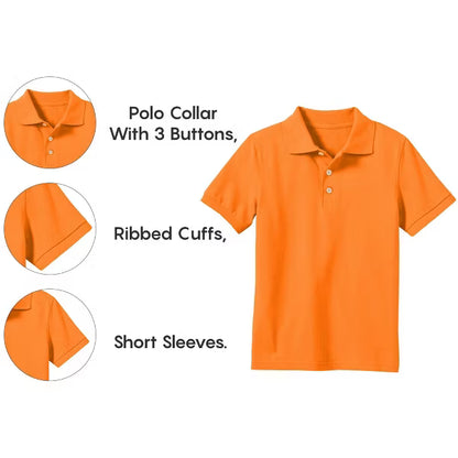 School Uniform  unisex Polo-Orange