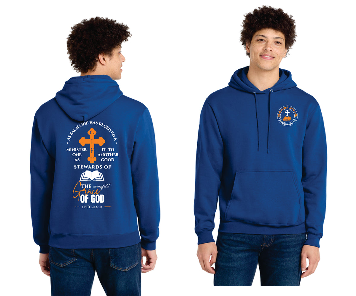 Port & Co unisex Core Fleece Pullover Hooded Sweatshirt. PC78H