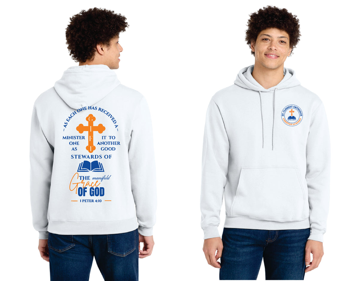 Port & Co unisex Core Fleece Pullover Hooded Sweatshirt. PC78H